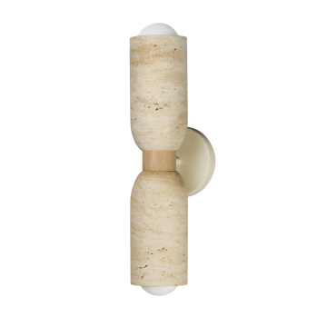 Maxim Lighting Pompeii 2-Light Wall Sconce - 120V - Travertine / Oyster