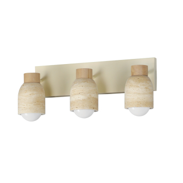Maxim Lighting Pompeii 3-Light Bath Vanity Light - 120V - Travertine / Oyster