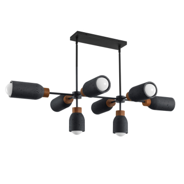 Maxim Lighting Pompeii 8-Light Pendant - 120V - Lava / Black