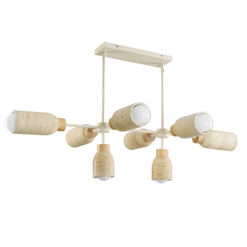 Maxim Lighting Pompeii 8-Light Pendant - 120V - Travertine / Oyster