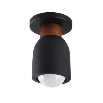 Maxim Lighting Pompeii 1-Light Flush Mount - 120V - Lava / Black
