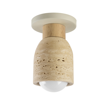Maxim Lighting Pompeii 1-Light Flush Mount - 120V - Travertine / Oyster