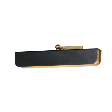 Maxim Lighting Miles 18" Articulating LED Wall Sconce - 3000K - 120V - Black / Natural Aged Brass
