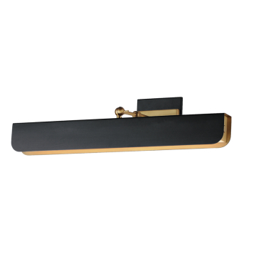 Maxim Lighting Miles 24" Articulating LED Wall Sconce - 3000K - 120V - Black / Natural Aged Brass