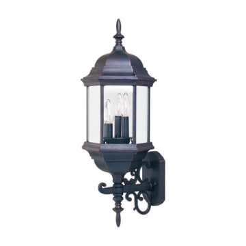 Maxim Lighting Builder Die Cast 3-Light Outdoor Wall Mount - 120V - Empire Bronze