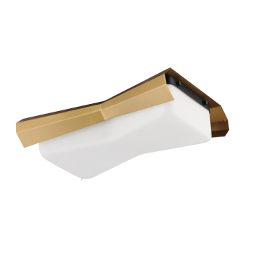 Maxim Lighting Rizzo 2-Light Flush Mount - 120V - Black / Antique Brass - Satin White Glass