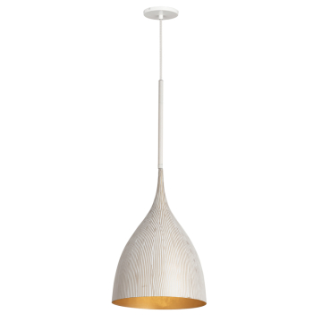 Maxim Lighting Fleur Small 1-Light Pendant - 120V - White / Gold