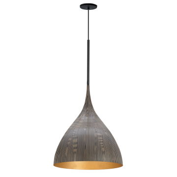 Maxim Lighting Fleur 1-Light Pendant - 120V - Black / Gold