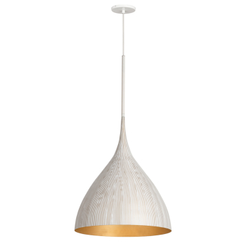 Maxim Lighting Fleur 1-Light Pendant - 120V - White / Gold