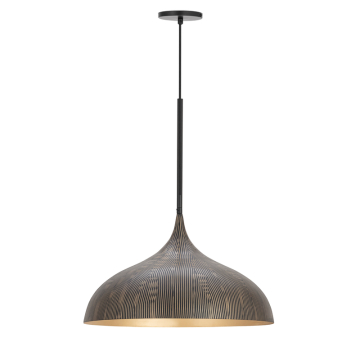 Maxim Lighting Fleur Large 1-Light Pendant - 120V - Black / Gold