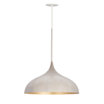 Maxim Lighting Fleur Large 1-Light Pendant - 120V - White / Gold