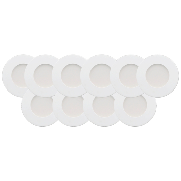 Lotus 3" Ultra Slim LED Puck Light - 10 Pack - 2W - Dimmable - 3000K - 150 Lumens - 12V