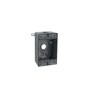 RAB Weatherproof Single Outlet Box - (3) 3/4" Bronze