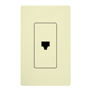 Lutron Claro Phone Jack - Almond