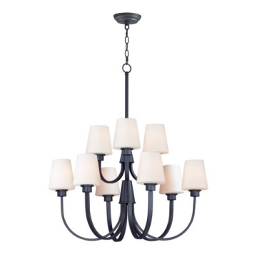 Maxim Lighting Shelter 9-Light Chandelier - 120V - Black