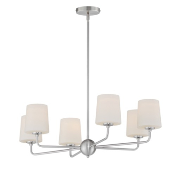 Maxim Lighting Bristol 6-Light Chandelier - 120V - Satin Nickel