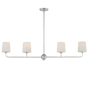 Maxim Lighting Bristol 4-Light Linear Chandelier - 120V - Satin Nickel