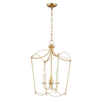 Maxim Lighting Plumette 3-Light Pendant - 120V - Gold Leaf