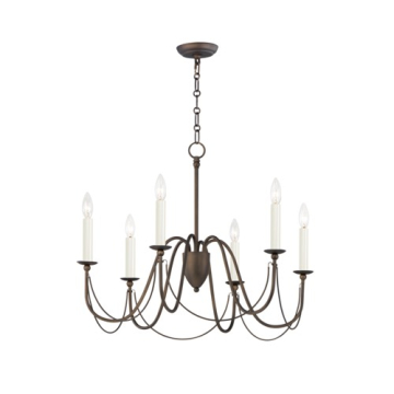 Maxim Lighting Plumette 6-Light Chandelier - 120V - Chestnut Bronze
