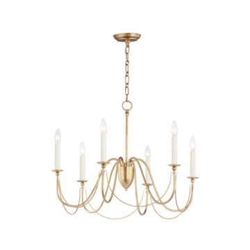 Maxim Lighting Plumette 6-Light Chandelier - 120V - Gold Leaf