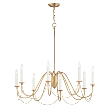 Maxim Lighting Plumette 8-Light Chandelier - 120V - Gold Leaf
