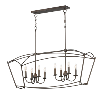 Maxim Lighting Plumette 8-Light Linear Pendant - 120V - Chestnut Bronze