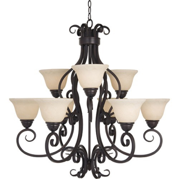 Maxim Lighting Manor 9-Light Chandelier - 120V - Oil Rubbed Bronze