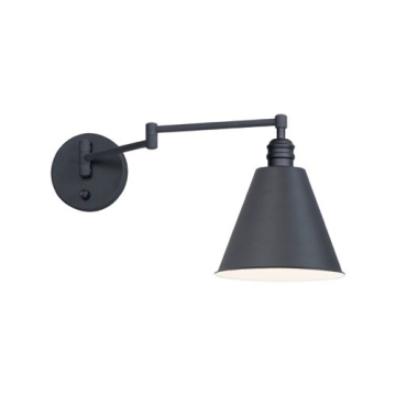 Maxim Lighting Library 1-Light Swing Arm Wall Sconce - 120V - Black