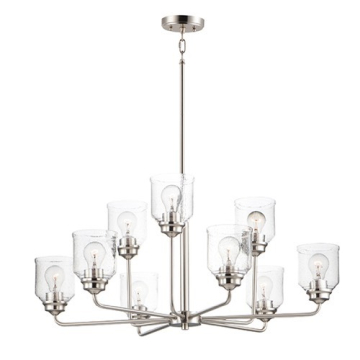 Maxim Lighting Acadia 9-Light Chandelier - 120V - Satin Nickel