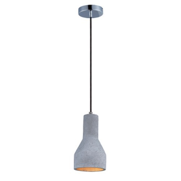 Maxim Lighting Crete 1-Light Mini Pendant - 120V - Gray / Polished Chrome