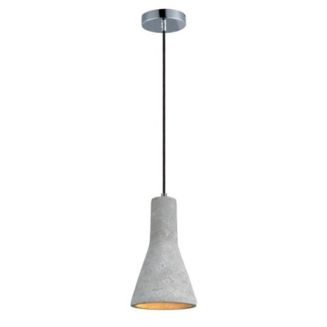 Maxim Lighting Crete 1-Light Mini Pendant - 120V - Gray / Polished Chrome