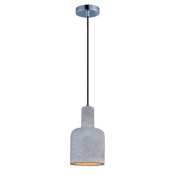 Maxim Lighting Crete 1-Light Mini Pendant - 120V - Gray / Polished Chrome