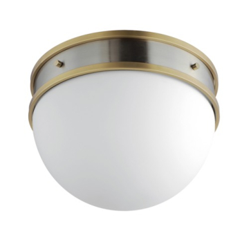 Maxim Lighting Duke 1-Light Flush Mount - 120V - Satin Nickel / Satin Brass