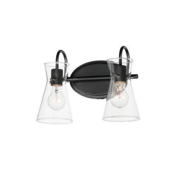 Maxim Lighting Ava 2-Light Bath Vanity Light - 120V - Black