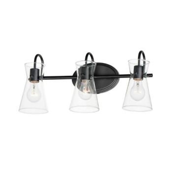 Maxim Lighting Ava 3-Light Bath Vanity Light - 120V - Black