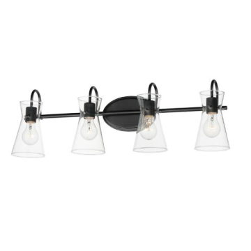 Maxim Lighting Ava 4-Light Bath Vanity Light - 120V - Black
