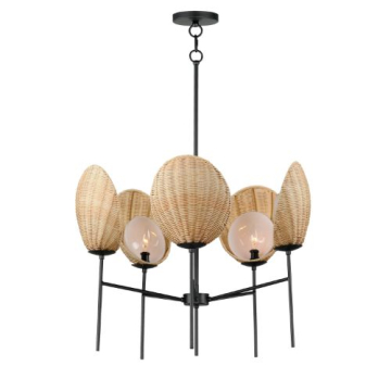 Maxim Lighting Maldives 5-Light Chandelier - 120V - Black