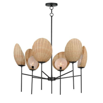 Maxim Lighting Maldives 6-Light Chandelier - 120V - Black