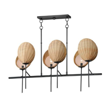 Maxim Lighting Maldives 6-Light Linear Chandelier - 120V - Black