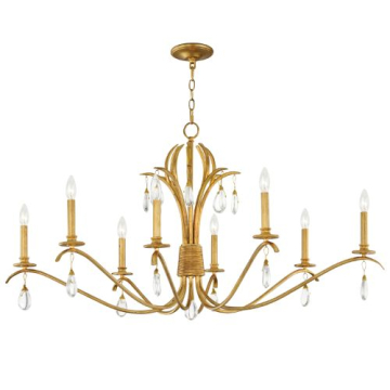 Maxim Lighting Eden 8-Light Chandelier - 120V - Charcoal Gold Leaf