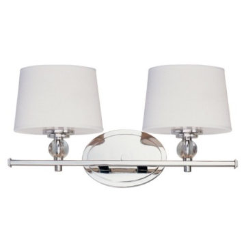 Maxim Lighting Rondo 2-Light Bath Vanity Light - 120V - Polished Nickel