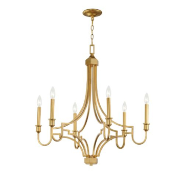 Maxim Lighting Normandy 6-Light Chandelier - 120V - Gold Leaf
