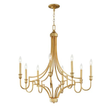 Maxim Lighting Normandy 8-Light Chandelier - 120V - Gold Leaf