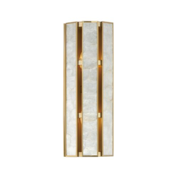 Maxim Lighting Miramar 2-Light Wall Sconce - 120V - Capiz / Natural Aged Brass