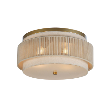 Maxim Lighting Seacliff 2-Light Flush Mount - 120V - Natural Aged Brass