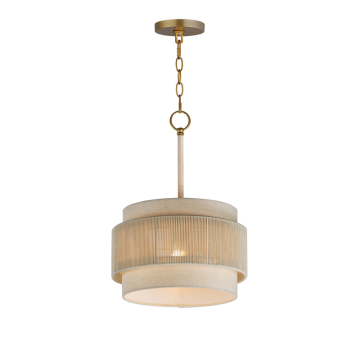 Maxim Lighting Seacliff 16" 1-Light Pendant - 120V - Natural Aged Brass