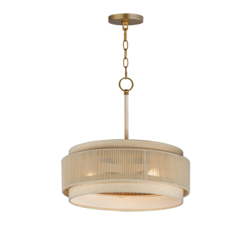 Maxim Lighting Seacliff 20" 3-Light Pendant - 120V - Natural Aged Brass