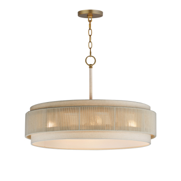 Maxim Lighting Seacliff 28" 4-Light Pendant - 120V - Natural Aged Brass