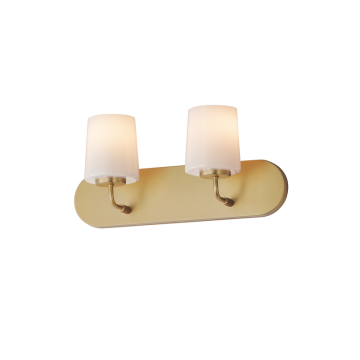 Maxim Lighting Durham 2-Light Strip Bath Vanity Light - 120V - Natural Aged Brass
