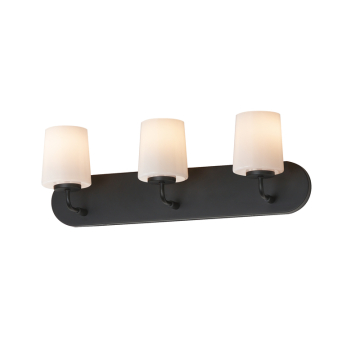 Maxim Lighting Durham 3-Light Strip Bath Vanity Light - 120V - Black
